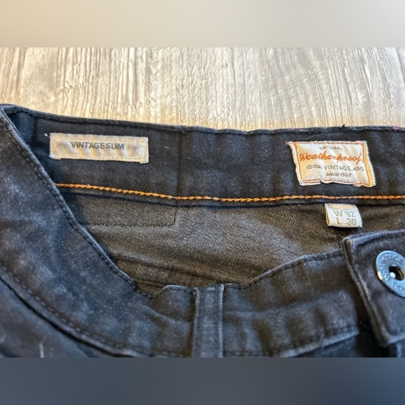 Weatherproof Stretch Men's Black Jeans 30" x 30" Vintage Slim Fit Stretch Demin. - Picture 6 of 12